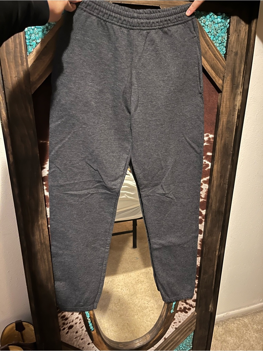 Athletic Works Men's Dark Gray Jogger Sweatpants